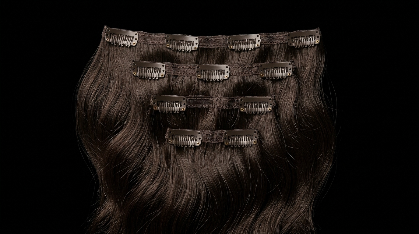 Clip in hair extensions