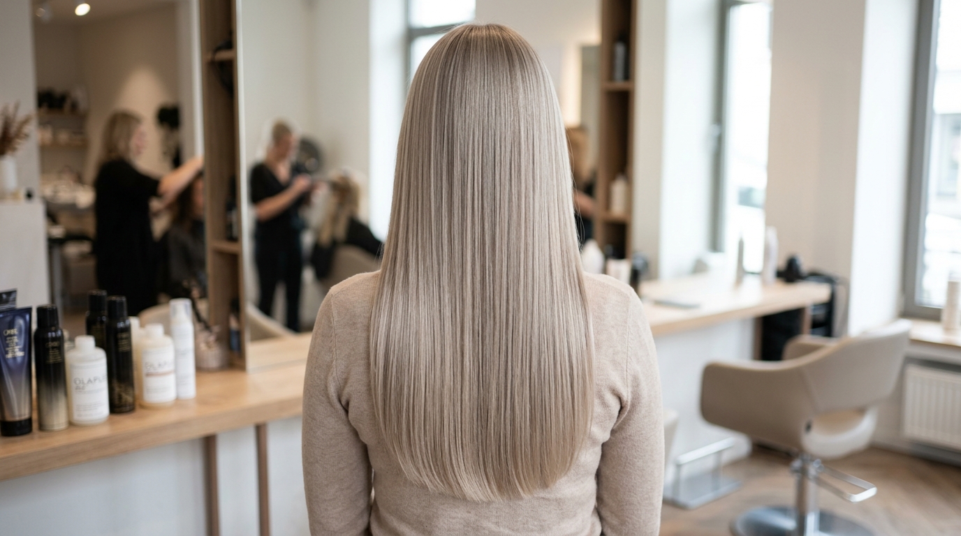 Platinum blonde hair extensions result